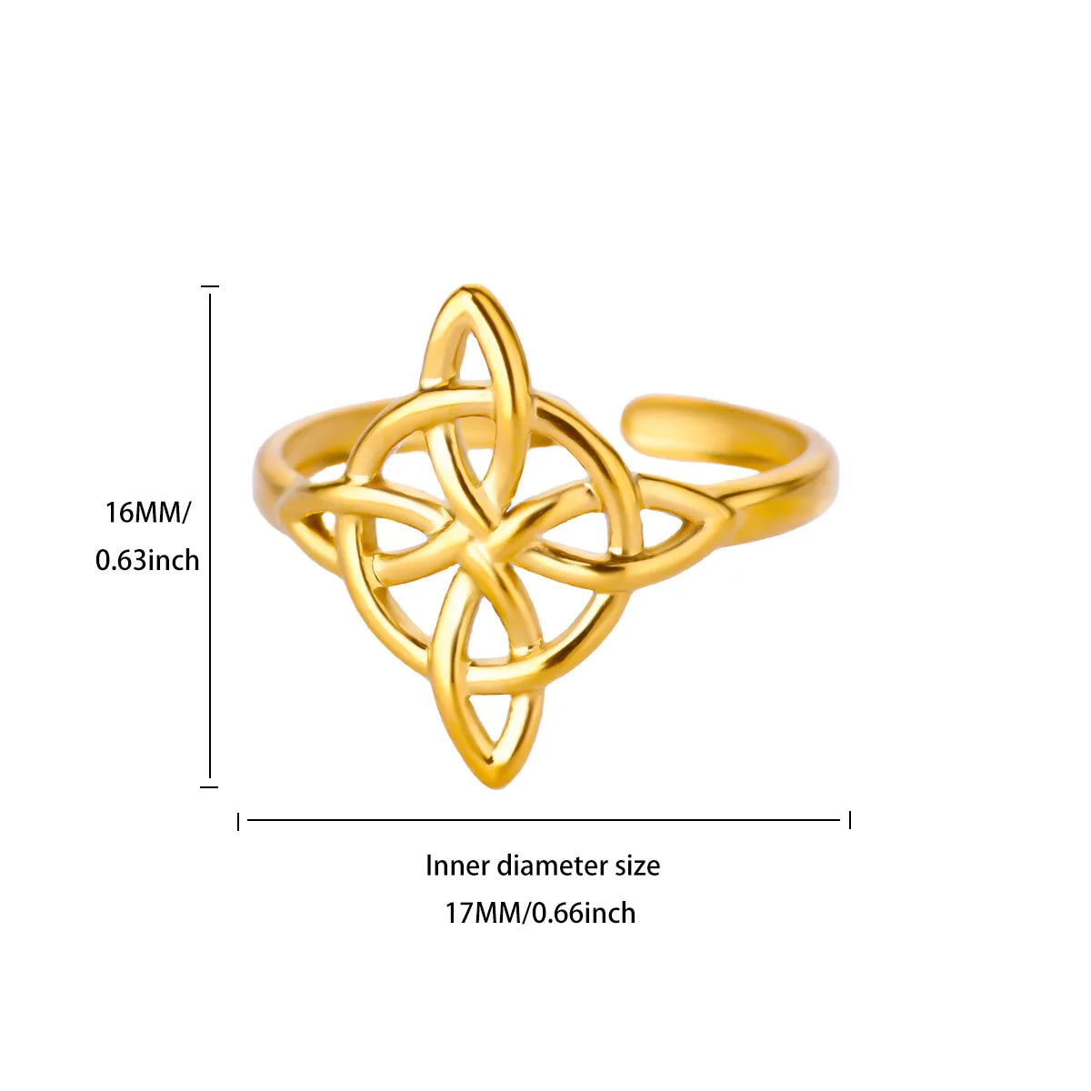 Luxury 18K Gold Plated Cross & Heart Ring – Elegant Women’s Jewelry