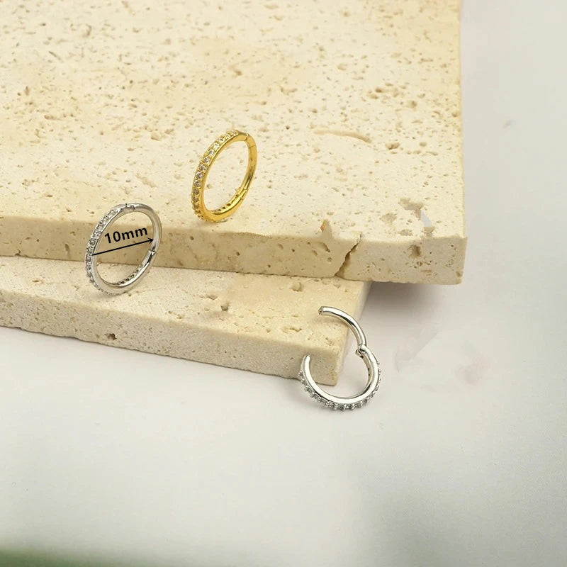 Luxury Chain & Floral Huggie Earring Set – 4 Pieces