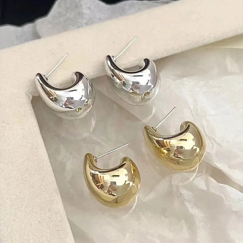 Luxury 2-Pair Water Drop Stud Earrings – Multi-Color Elegant Set