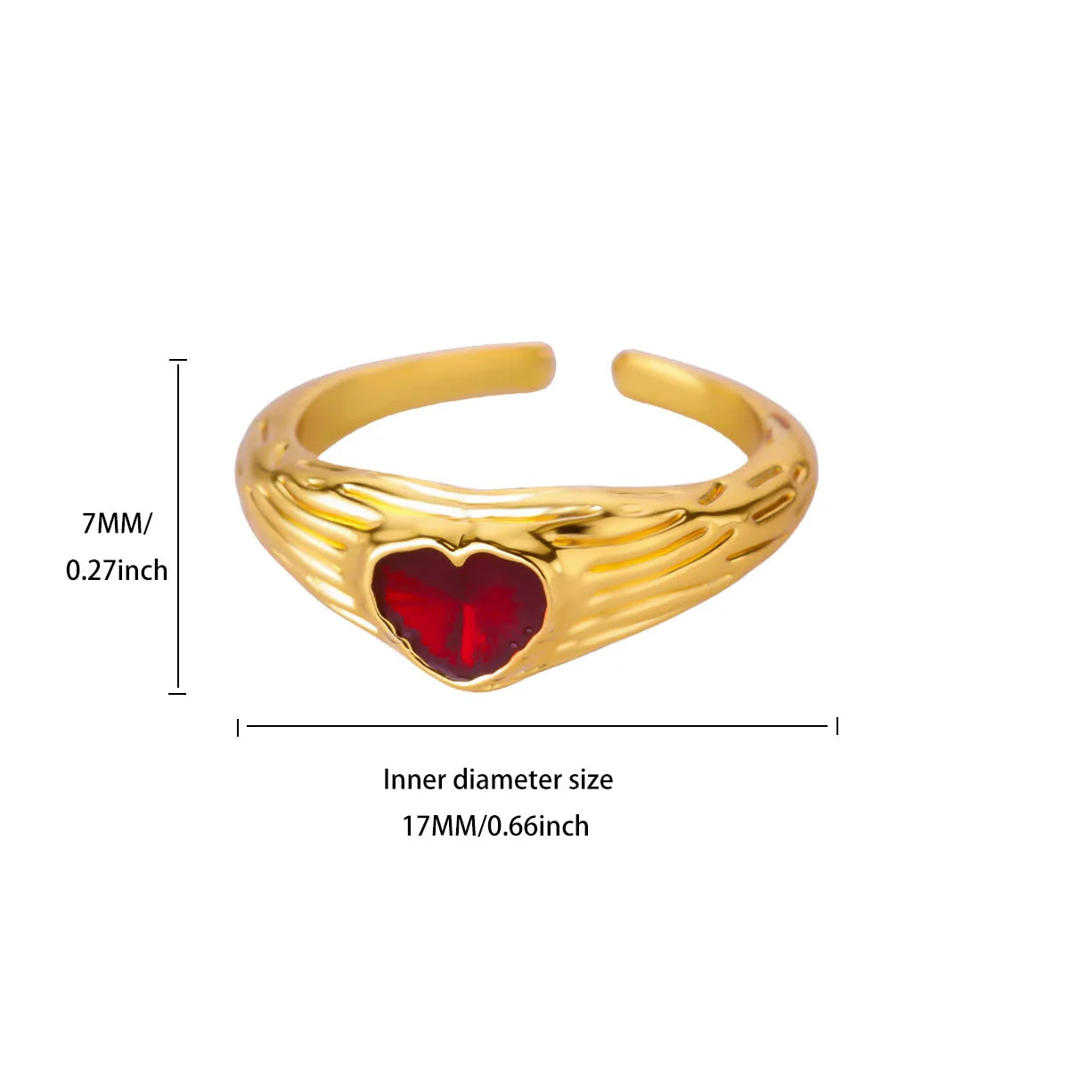 Luxury 18K Gold Plated Cross & Heart Ring – Elegant Women’s Jewelry
