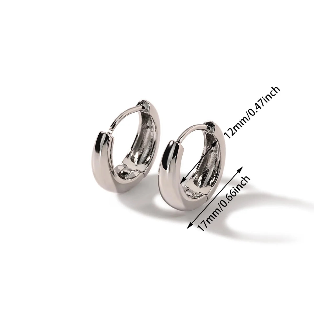 Luxury Gold Chunky Hoop Earrings – Minimalist Stainless Steel for Women