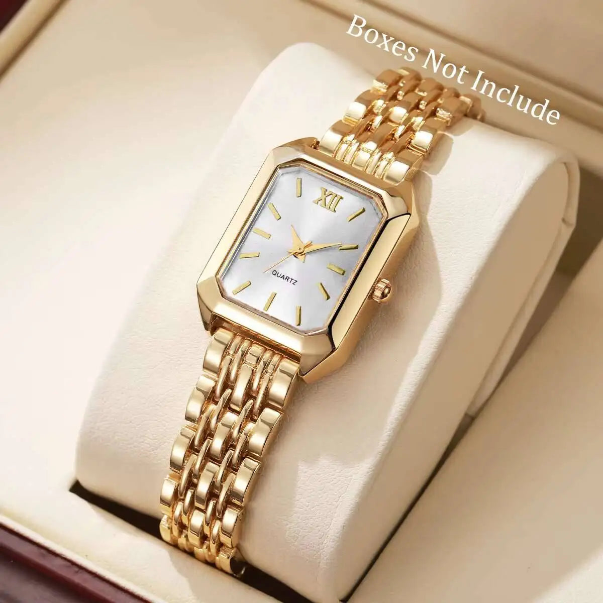 Luxury Women’s Rectangle Quartz Watch – Elegant Analog Design