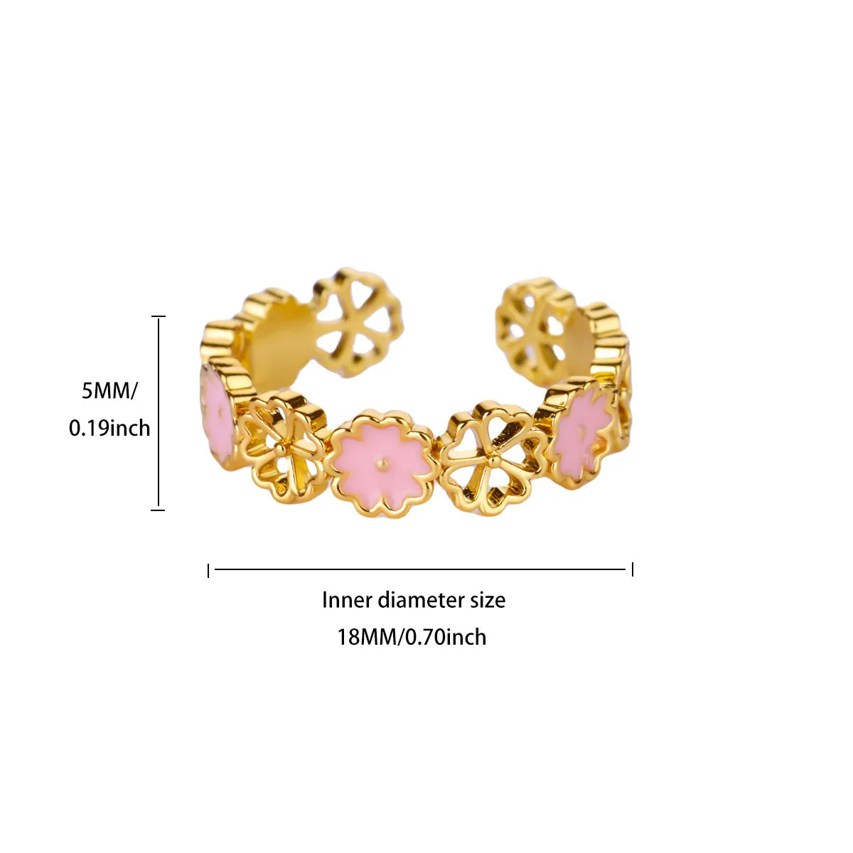 Luxury 18K Gold Plated Cross & Heart Ring – Elegant Women’s Jewelry