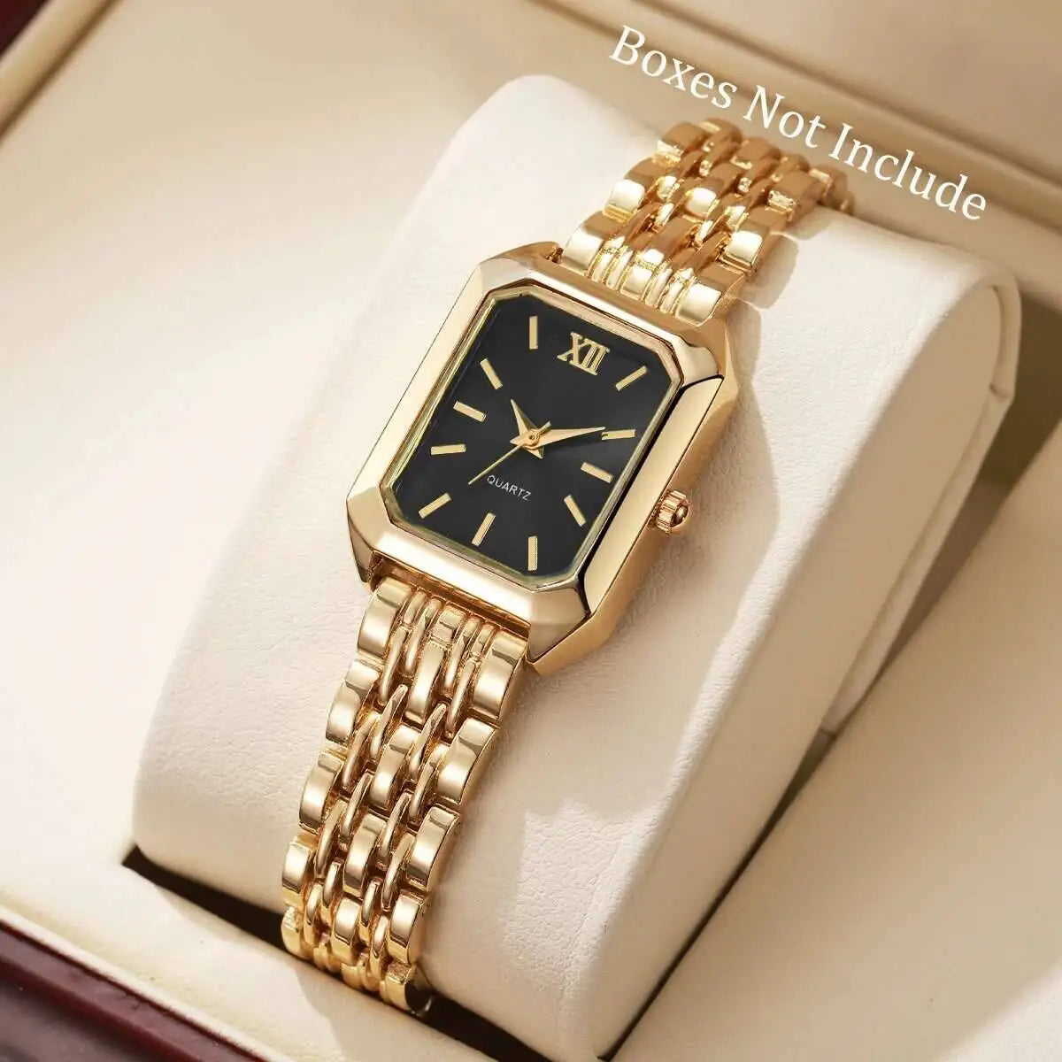 Luxury Women’s Rectangle Quartz Watch – Elegant Analog Design
