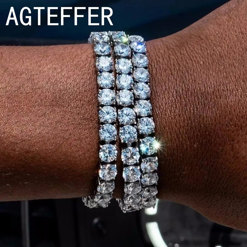 Luxury Sterling Silver Tennis Bracelet – CZ Crystal Elegance