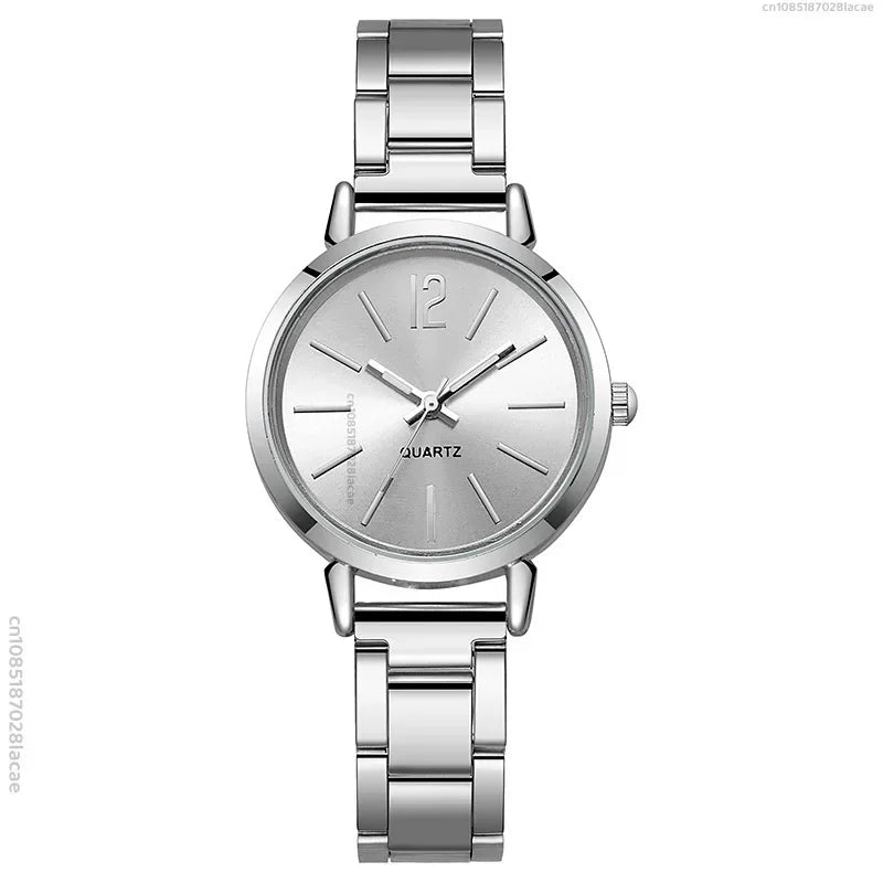 Luxury Women’s Quartz Watch & Bracelet Set – Minimalist Dial