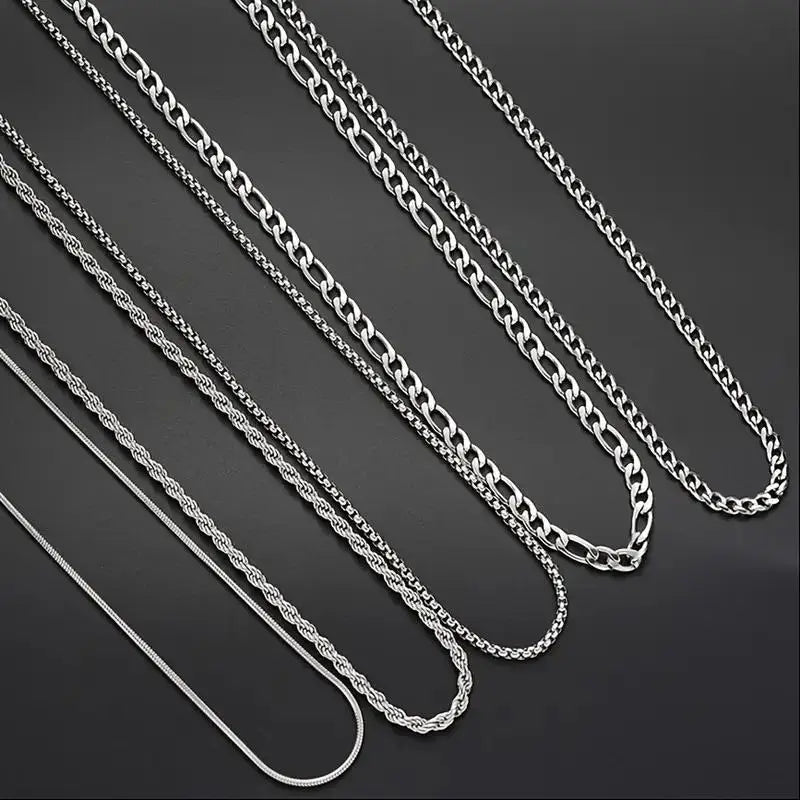 Luxury Chain Necklace Set – 5 Piece Collection