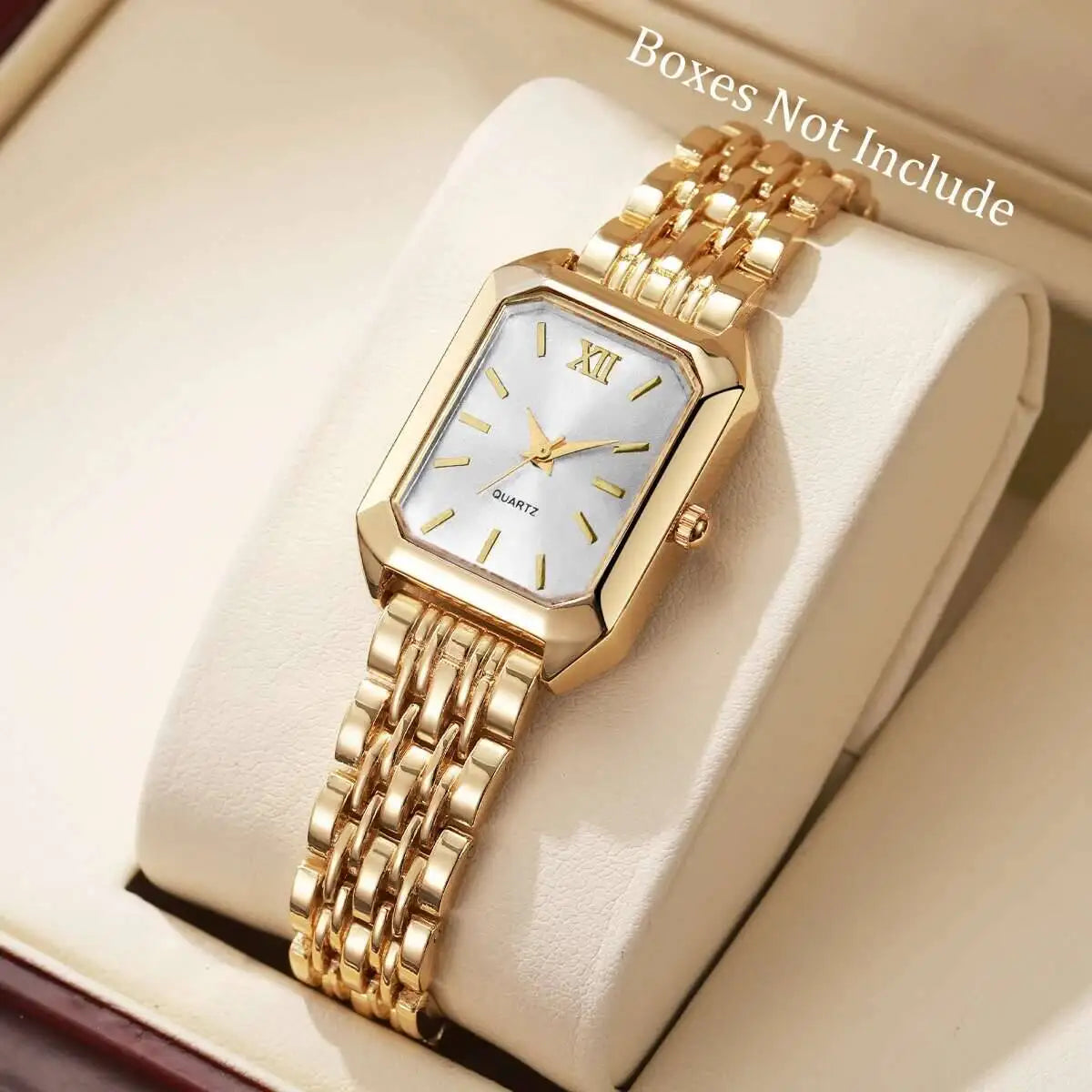 Luxury Women’s Rectangle Quartz Watch – Elegant Analog Design