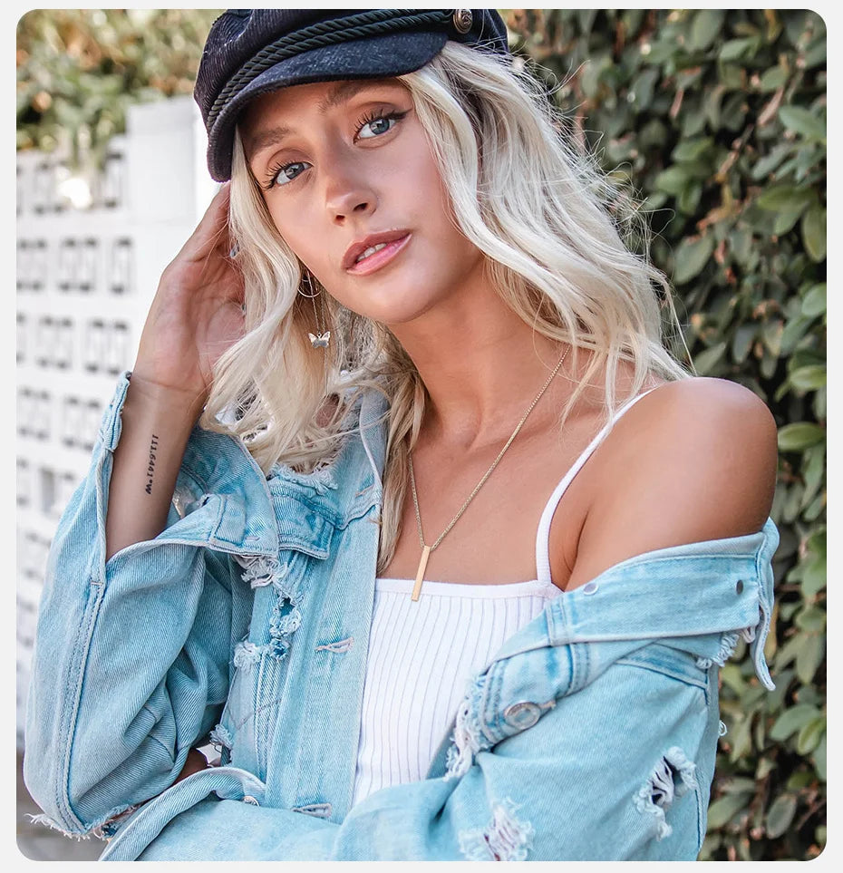 Minimalist 3D Bar Pendant Necklace – Stainless Steel