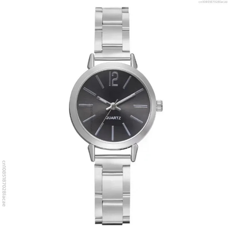 Luxury Women’s Quartz Watch & Bracelet Set – Minimalist Dial