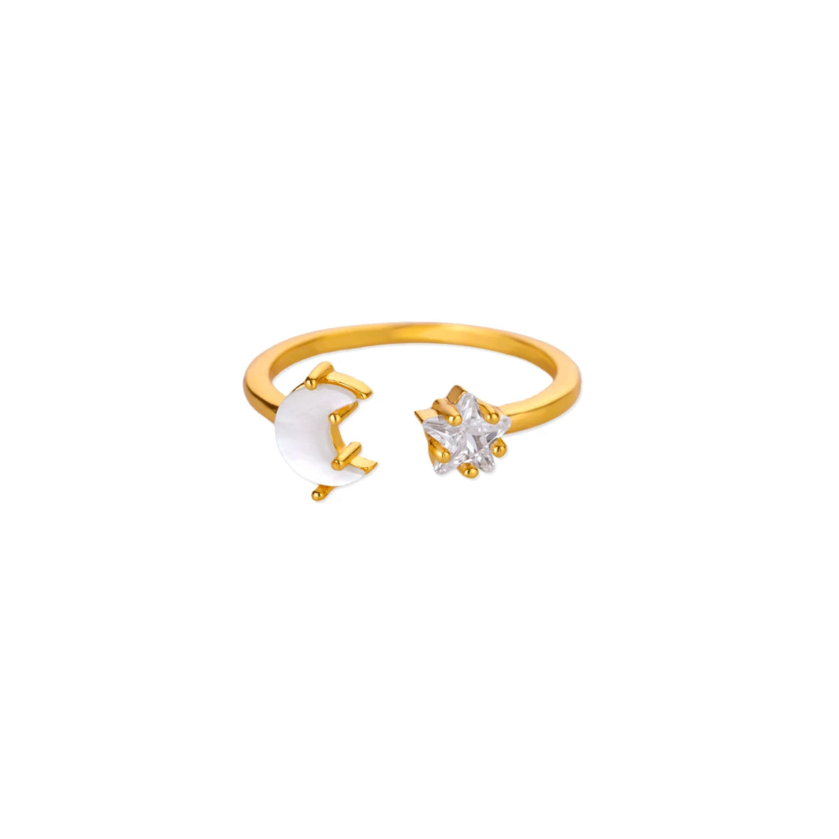 Luxury 18K Gold Plated Cross & Heart Ring – Elegant Women’s Jewelry