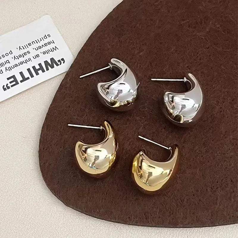 Luxury 2-Pair Water Drop Stud Earrings – Multi-Color Elegant Set