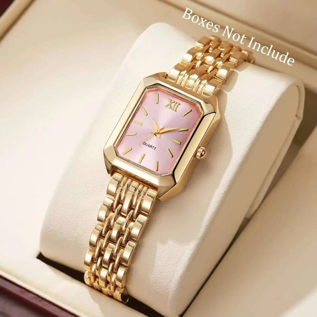 Luxury Women’s Rectangle Quartz Watch – Elegant Analog Design