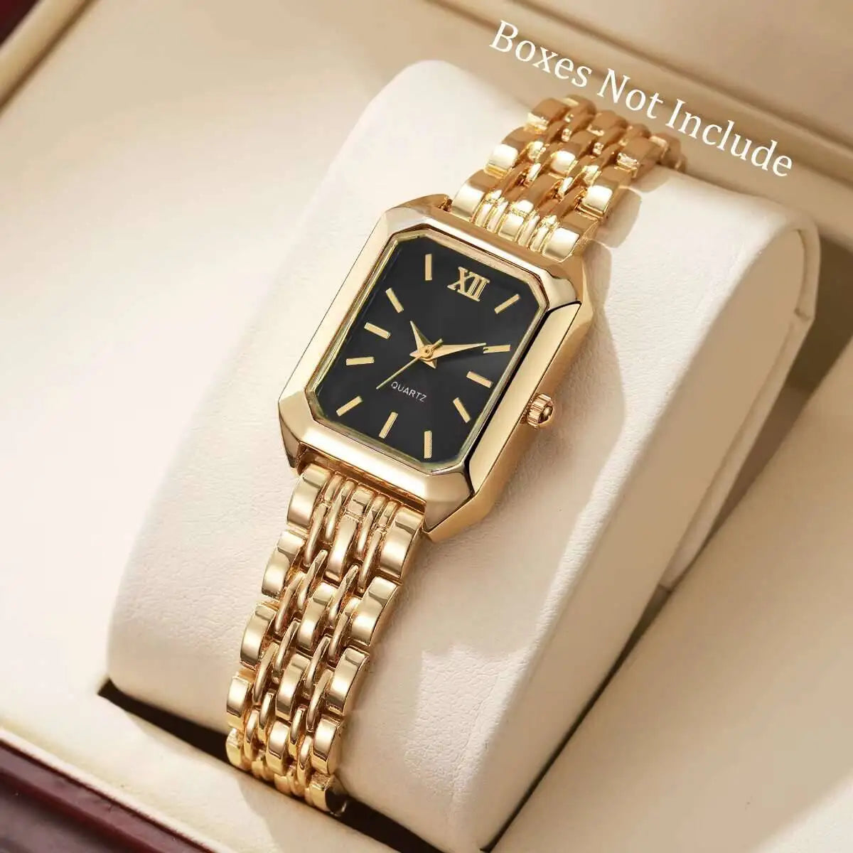 Luxury Women’s Rectangle Quartz Watch – Elegant Analog Design