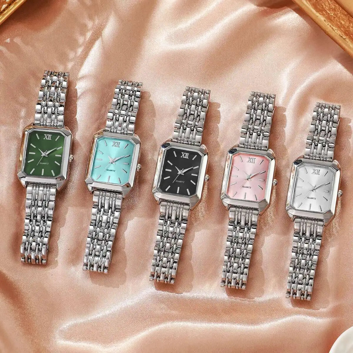 Luxury Women’s Rectangle Quartz Watch – Elegant Analog Design