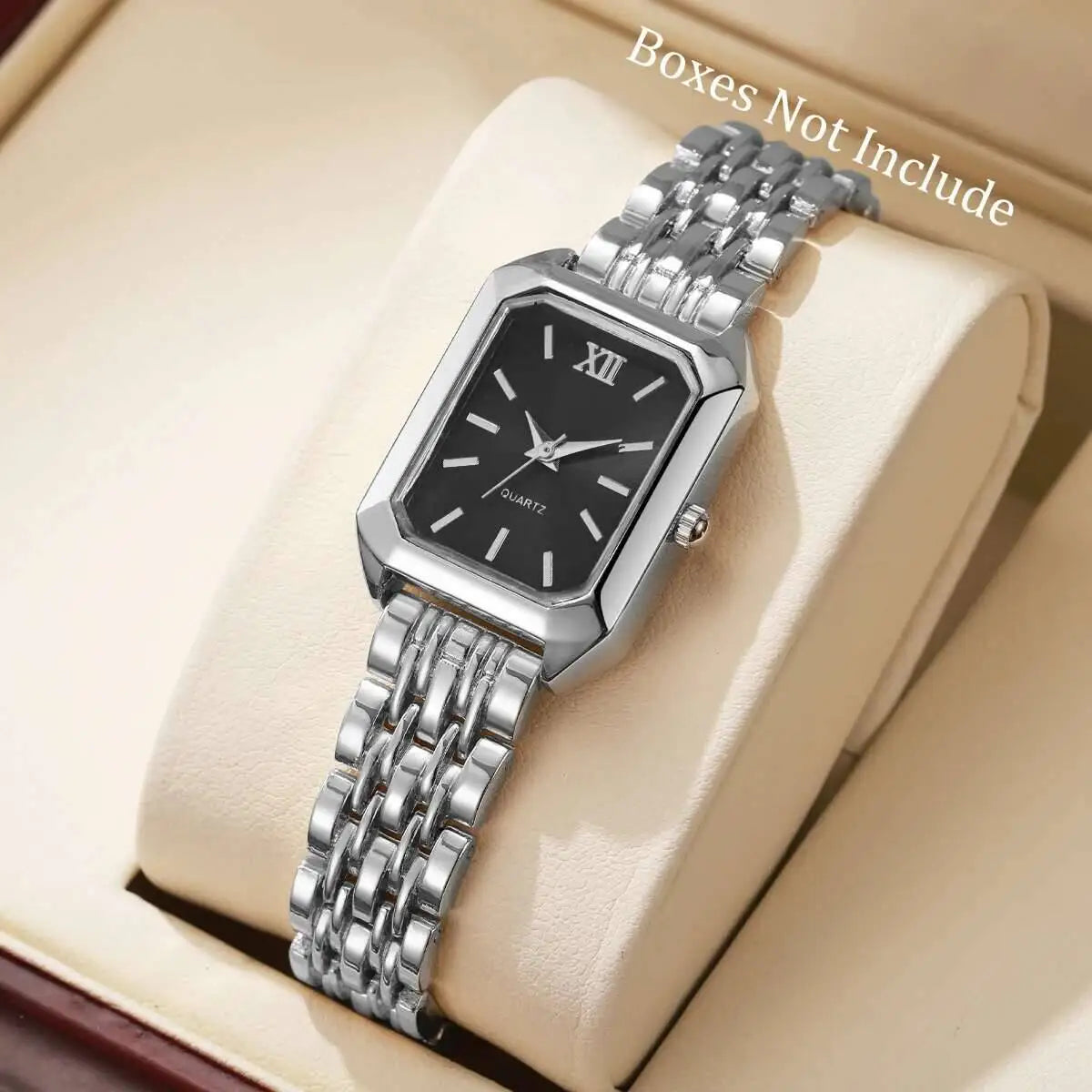 Luxury Women’s Rectangle Quartz Watch – Elegant Analog Design